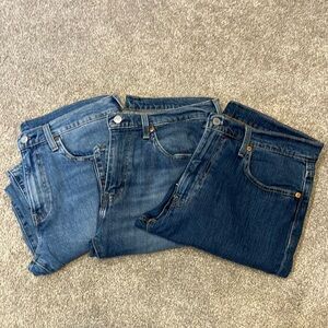Bundle 3 Pairs of Levi’s 502 Premium Jeans, 33x30 & 33x29, Like New